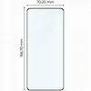 A diagram showing the dimensions of a screen protector. Produktbild-Vorschau