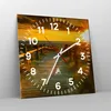 Wanduhr - Quadrat - Glasuhr - Fußgängerbrücke Strand Urlaub Produktbild-Vorschau 4