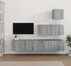 4-tlg. TV-Schrank-Set Grau Sonoma Holzwerkstoff Produktbild-Vorschau 2