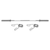 A barbell and two spring collars on a white background. Podgląd zdjęcia produktu