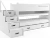 Kinderhochbett mit Stauraum und Matratzen 80x200 IDA 1 – Produktbild-Vorschau 3