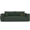 A dark green sofa with a ribbed texture, shown from the front on a white background. Voir les images du produit