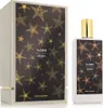 A perfume bottle and its box are displayed side-by-side against a white background. Both feature a dark background with a pattern of golden starfish. Podgląd zdjęcia produktu