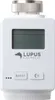 A white radiator thermostat with a digital display and buttons. Produktbild-Vorschau