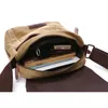 INF Borsa a tracolla sportiva in tela e pelle Verde scuro Anteprima dell’immagine prodotto 6
