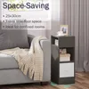 EUGAD Nachttisch schmal, mit Ablagen Schublade, Produktbild-Vorschau 5