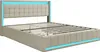Lit double UnboxG 140 x 190 cm beige en tissu avec 4 Voir les images du produit 17