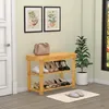 Praktische Schuhschrank aus hellem Holz für 6 Paar Schuhe – Produktbild-Vorschau 1