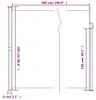 vidaXL Tenda laterale estensibile antracite 220x500 cm Anteprima dell’immagine prodotto 8