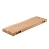 Wandregal Eiche massiv 80x22x4 cm mit Baumkante – Produktbild-Vorschau 8