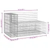 Panchina da giardino in gabbione 122x71x65,5 cm in legno Anteprima dell’immagine prodotto 8