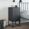 vidaXL Table de nuit anthracite 36x39x78 cm acier Voir les images du produit 3