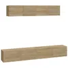 vidaXL 4-tlg. TV-Schrank-Set Sonoma-Eiche Holzwerkstoff -  Produktbild-Vorschau 3