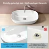 doporro Aufsatzwaschbecken Keramik Waschbecken Waschschlae Produktbild-Vorschau 6