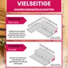 Diagrams illustrating two different configurations for a sauna bench. Produktbild-Vorschau