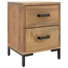 Nachttisch Braun 36x30x45 cm Massivholz Kiefer Produktbild-Vorschau 1