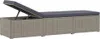 vidaXL Chaise longue avec support Poly rotin gris Voir les images du produit 11