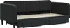 vidaXL Tagesbett Ausziehbar mit Schubladen Schwarz 100x200 Produktbild-Vorschau 3