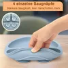 Kinderteller mit Saugnapf Rutschfest Silikon Baby Teller Produktbild-Vorschau 3