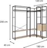 Set di 3 appendiabiti in legno e metallo JUNE Anteprima dell’immagine prodotto 3
