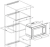 Mikrowelle 700 Watt Einbau Mikrowelle 60 cm 17 L Glas Produktbild-Vorschau 5