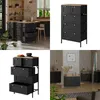 commode Vicco Belaro Noir 56x95cm avec 5 tiroirs, Model Voir les images du produit 7