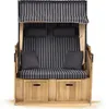 Strandkorb Ostsee 2-Sitzer 120cm breit in beige grau weiß Produktbild-Vorschau 2