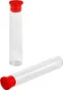 100 Stück Flachbodengläser 50 x Ø10mm klar mit rotem Produktbild-Vorschau 1