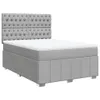 Boxspringbett mit Matratze Hellgrau 140x190 cm Stoff Produktbild-Vorschau 1