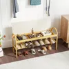 COSTWAY Ławka na buty z siedziskiem, ławka bambusowa, ławka Podgląd zdjęcia produktu 8