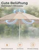 Sonnenschirm Ø 160 cm kippbar mit 8 Streben PF 50+ mit Produktbild-Vorschau 4
