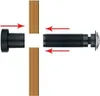 Diagram showing how to install a door viewer. Produktbild-Vorschau