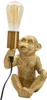 Mauro Ferretti Tischlampe Affe E27 17x14,5x25 cm gold Produktbild-Vorschau 1