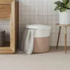 vidaXL Panier de rangement avec couvercle Marron & Blanc Voir les images du produit 3