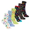 Bunte Baumwoll Basic Socken (6 Paar) mit lustigen Motiven Produktbild-Vorschau 1