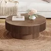75 cm runder Couchtisch mit Stauraum, moderner Couchtisch Produktbild-Vorschau 4