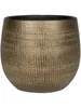 A close-up studio shot of a textured, round planter pot. Produktbild-Vorschau