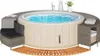 vidaXL Whirlpool-Umrandung Grau Poly Rattan und Massivholz Produktbild-Vorschau 2