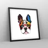Gerahmtes Poster - Schwarzer Rahmen - Hund Brille Bunt Produktbild-Vorschau 8