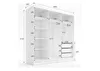 A diagram of a wardrobe with dimensions indicated by numbers and lines. Produktbild-Vorschau