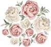 Adesivo murale fiori peonie foglie natura tatuaggio murale Anteprima dell’immagine prodotto 1