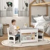 HOMCOM Kindertisch und 2 Stühle Set Tisch mit Stühlen für Produktbild-Vorschau 2