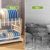 2-stufiger Geschirrständer mit Abtropfschale & Matte – Produktbild-Vorschau 4
