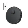 A robot vacuum cleaner and a smartphone are shown against a white background. Produktbild-Vorschau