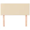 vidaXL Tête de lit Crème 80x5x78/88 cm Tissu - Tête & Pieds Voir les images du produit 10