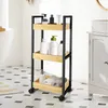 3 Etagen Bambus Rollwagen,Schmales Regal auf Produktbild-Vorschau 2
