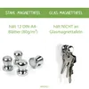 Starke Pin Magnete im 3er Set aus silbernen Metall [MM2023] Produktbild-Vorschau 2