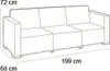 Gartenmöbel Keter California dreisitziges Sofa Cappuccino Produktbild-Vorschau 7