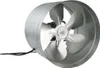 A metal inline duct fan with four blades is shown against a white background. Anteprima dell’immagine prodotto