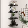 vidaXL Mensole galleggianti ad angolo 4 pz. MDF nero lucido Anteprima dell’immagine prodotto 18